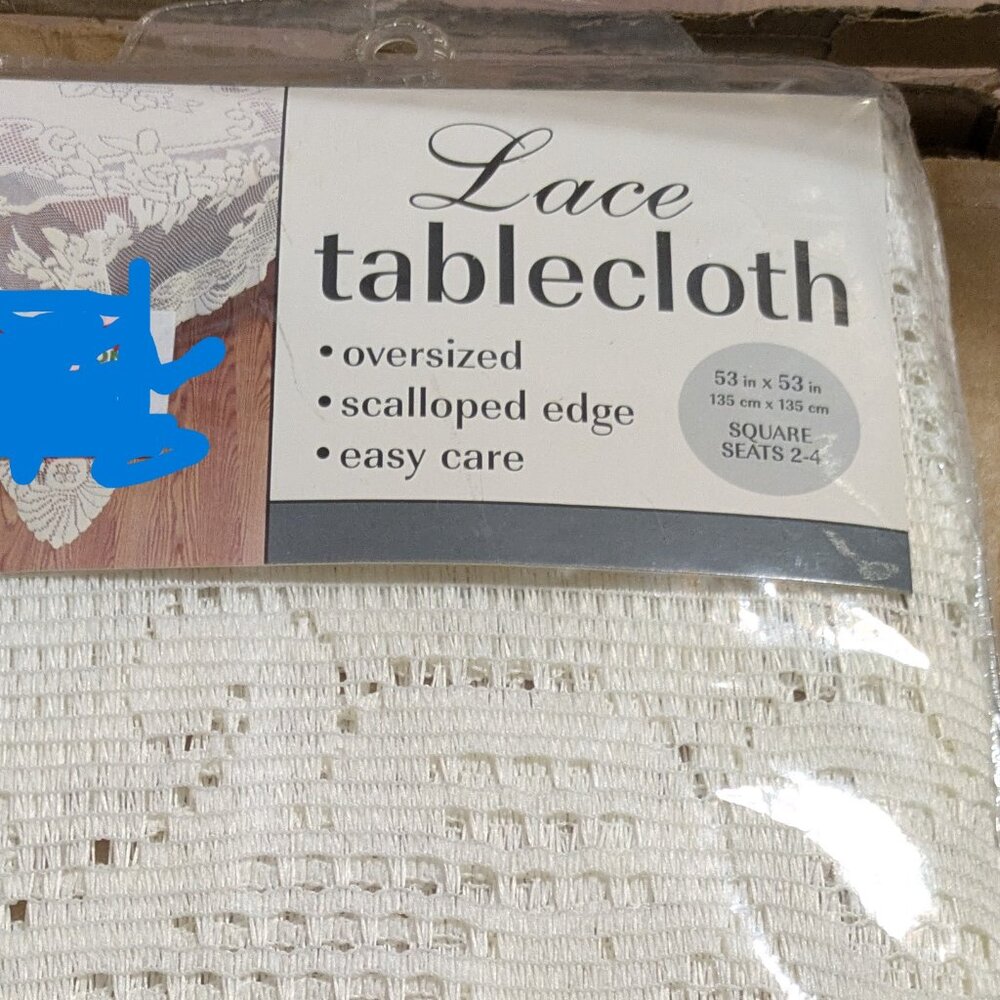 Lace tablecloths, qty 5 available (pick 1 or multiples), square